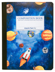 Rocket Ship Composition Book (Wide Ruled Pages)