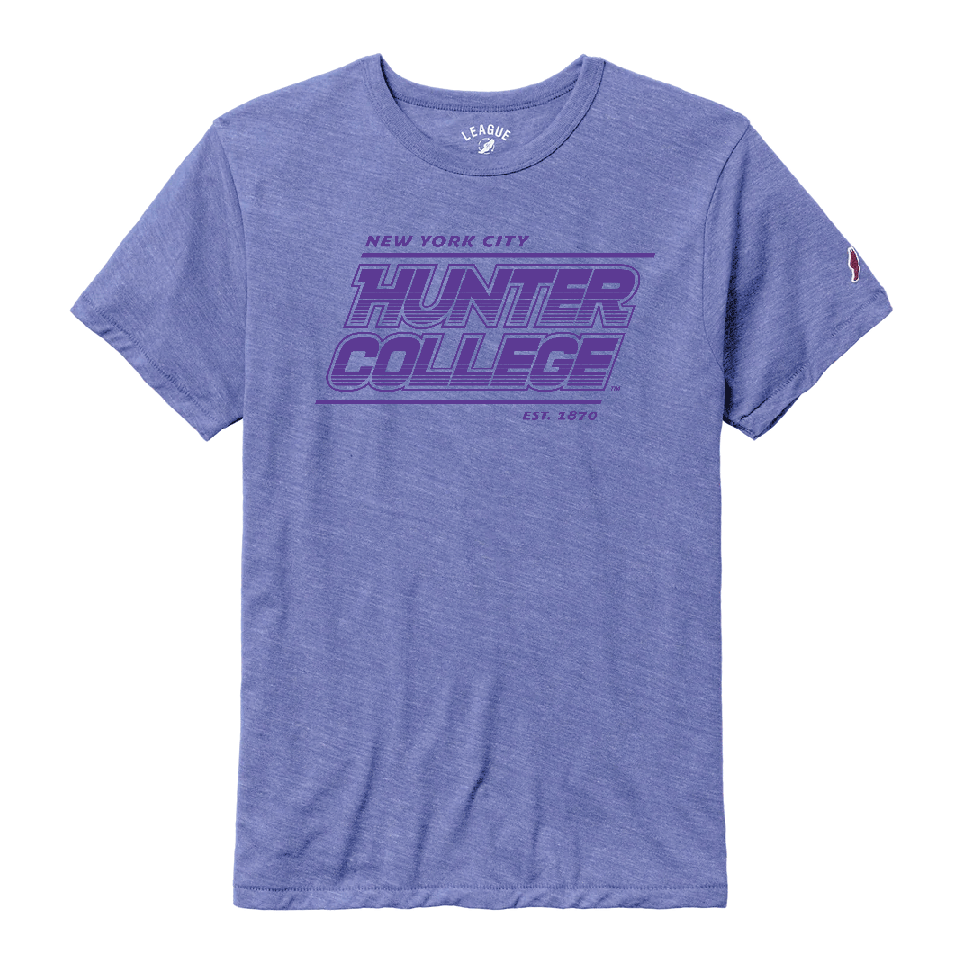 Varsity-Nook_Hunter-College_t-shirt_athletic-periwinkle-purple.png